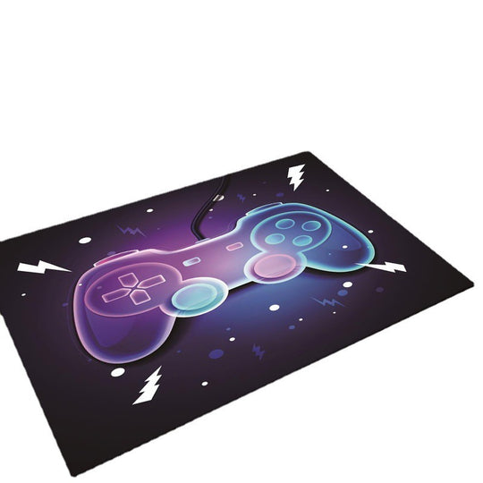 Pixel Play Floor Mat - Fun Cartoon Video Game Room Decor for Living Room & Bedroom