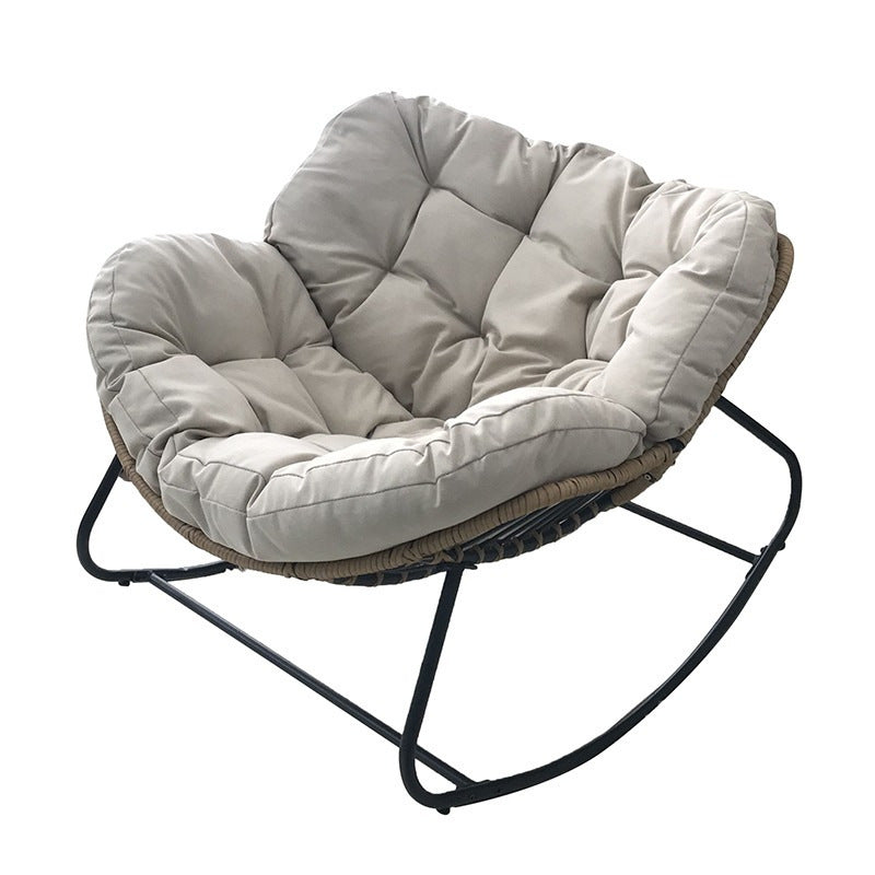 Luxurious Reclinable Iron Double Rocking Chair for Ultimate Relaxation
