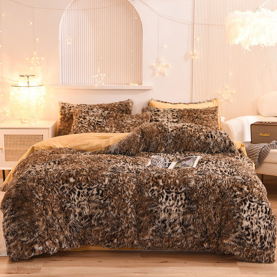 PlushParadise Sherpa Fleece Bedding Set – Ultra-Soft & Cozy Duvet with Pillowcases (Queen/King)