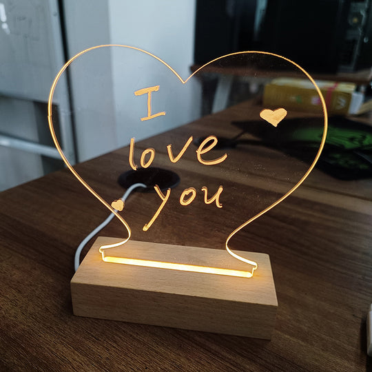 Luminous Message Board - Creative LED Night Light with USB & Pen for Kids & Adults