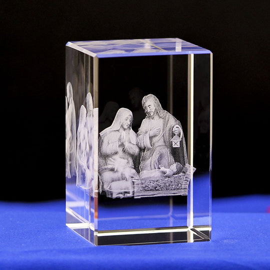 Divine Moments 3D Crystal Ornaments - Handcrafted Christian Souvenirs & Gifts