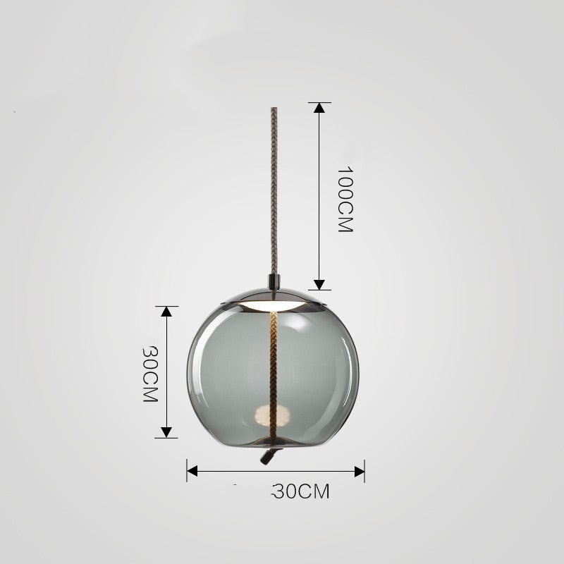 Lumina - Single Head Glass Chandelier for Dining Room, Living Room, Bar, and Bedroom