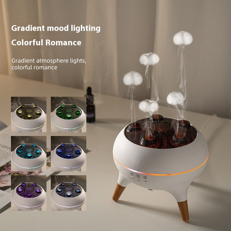 Serene Oasis: Intelligent Jellyfish Ultrasonic Air Humidifier with Remote Control & Aroma Diffuser