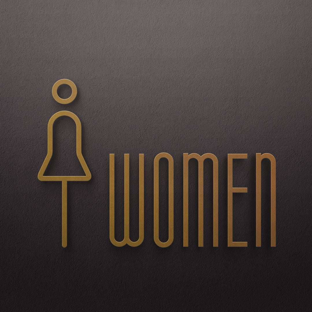 3D Toilet Signs - Men's & Women's Restroom Wall Stickers for Hotels & Homestays