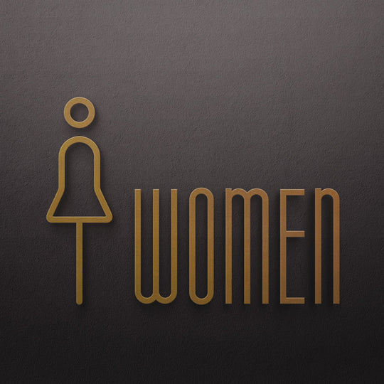 3D Toilet Signs - Men's & Women's Restroom Wall Stickers for Hotels & Homestays