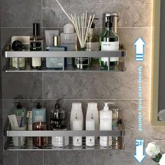 Wall-Mounted Makeup Organizer - Cosmetic Storage Shelf for Bathroom & Bedroom