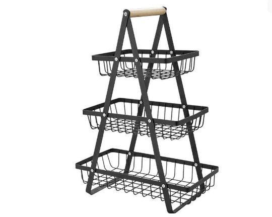 FreshKeep Kitchen Storage Rack - Multi-Functional Vegetable & Fruit Organizer