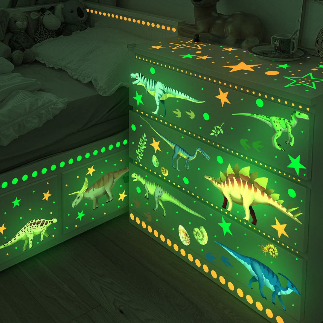 Cosmic Adventure: Glow-in-the-Dark Starry Sky Astronaut Wall Stickers for Kids' Rooms