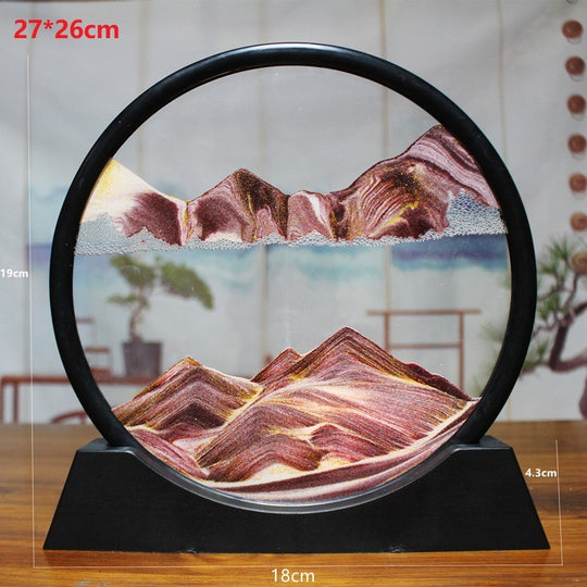 Liquid Art Hourglass Decoration - 3D Quicksand Painting Dynamic Glass Artwork