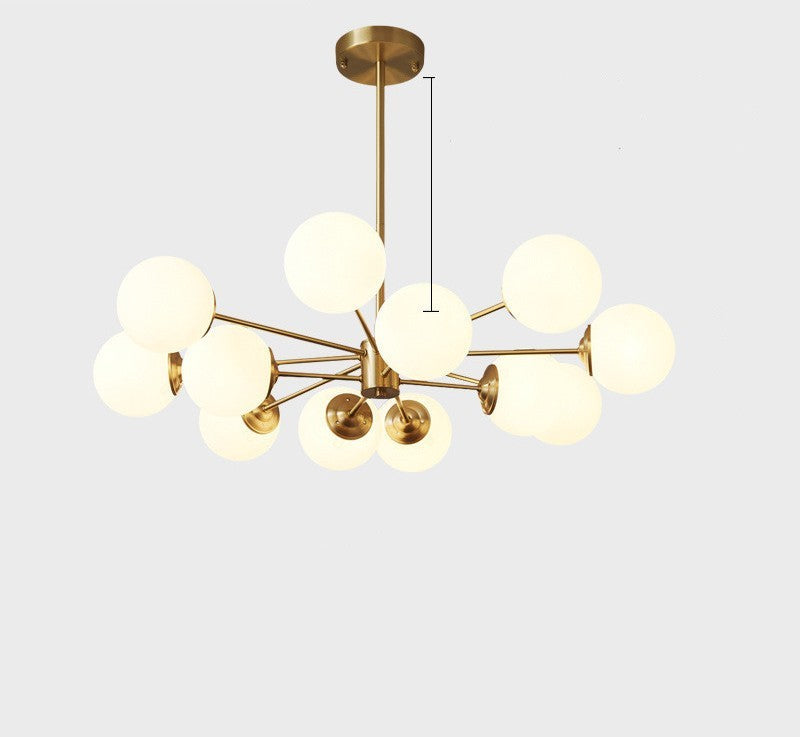 LuxeNordic - Full Copper Chandelier Lighting for Living Room