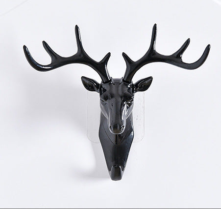 Adhesive Deer Head Wall Decor - 3D Wall Hanging Without Hooks, No Nails Required