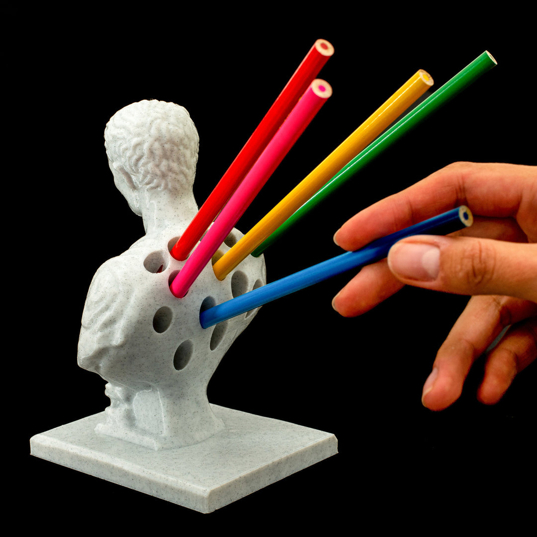 Classic Caesar Pen Holder - Elegant Desk Organizer for Office & Home