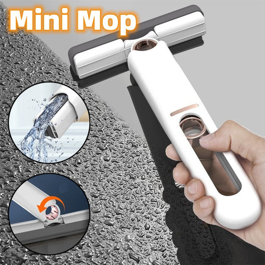 MiniMax Mop - Portable Sponge Mop with Squeeze Function for Floor, Glass, Desk & Car Cleaning