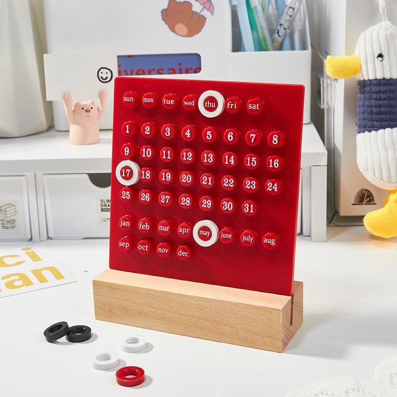 Handcrafted Perpetual Calendar - Unique DIY Ferris Wheel Design for Desktop Decoration