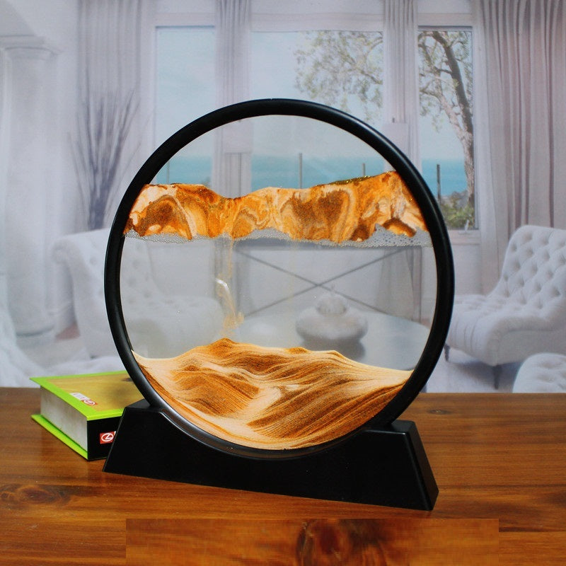 Liquid Art Hourglass Decoration - 3D Quicksand Painting Dynamic Glass Artwork