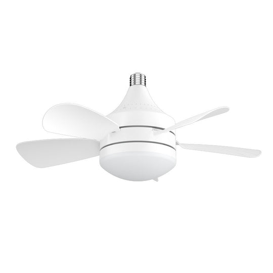 LuminaFlow - LED Ceiling Fan Light with Detachable Fan Blades and Three-Color Dimming