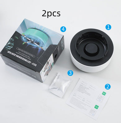 CleanAir Pro - Portable Anion Air Purifying Ashtray with Smoke Removal for Car & Home