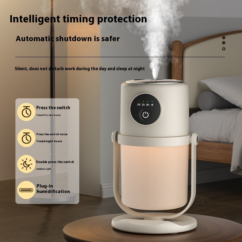 Ultra-Quiet Nighttime Humidifier with Night Light - Large Capacity Smart Home Atomizer