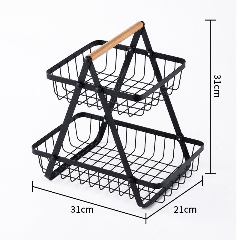 FreshKeep Kitchen Storage Rack - Multi-Functional Vegetable & Fruit Organizer
