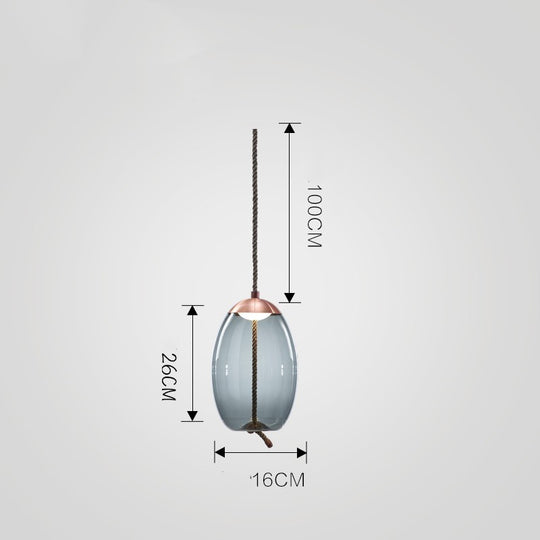 Lumina - Single Head Glass Chandelier for Dining Room, Living Room, Bar, and Bedroom