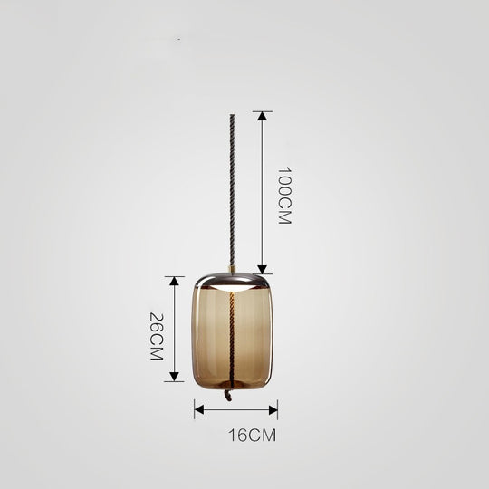 Lumina - Single Head Glass Chandelier for Dining Room, Living Room, Bar, and Bedroom