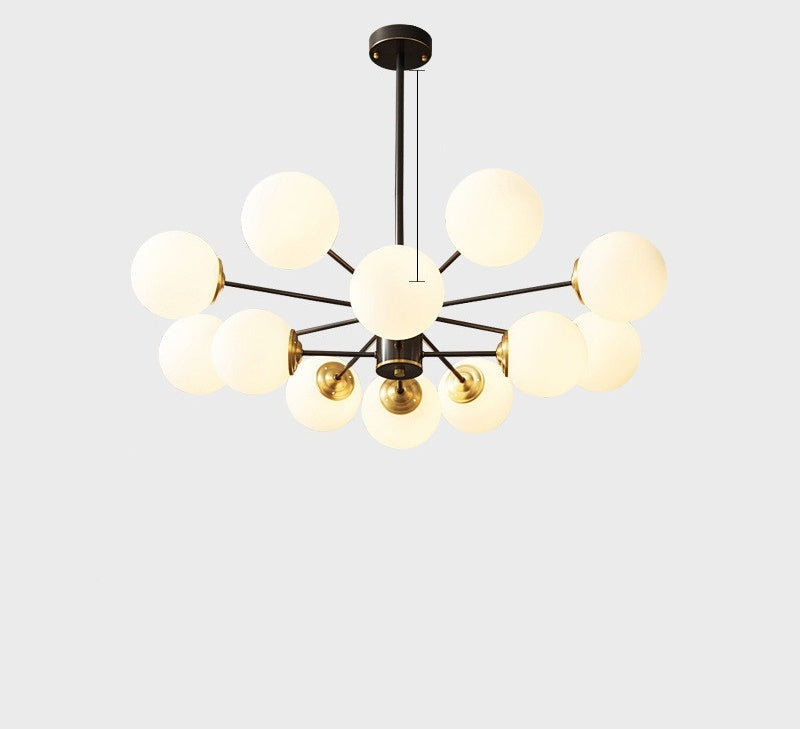 LuxeNordic - Full Copper Chandelier Lighting for Living Room