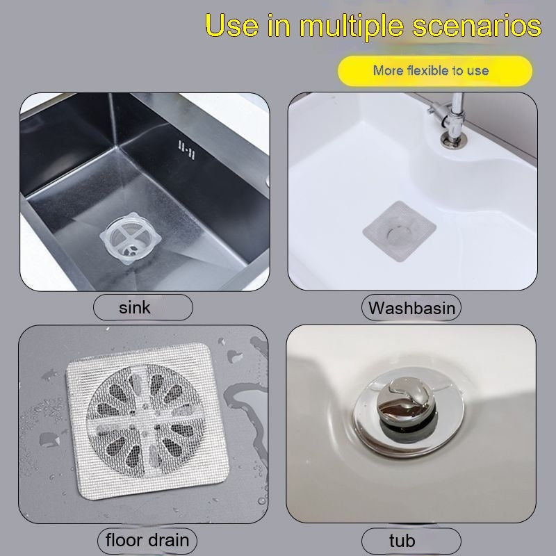 Easy & Convenient: Disposable Self-Adhesive Floor Drain Sheet for Hair & Insect Protection