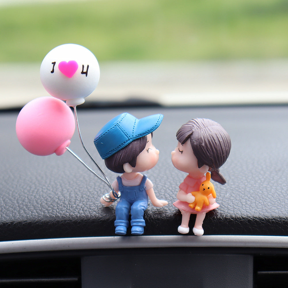 Adorable Car Decor: Couples' Decorative Ornaments for a Personalized Ride