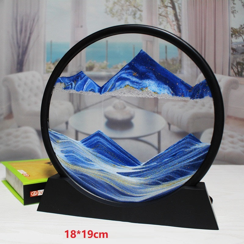 Liquid Art Hourglass Decoration - 3D Quicksand Painting Dynamic Glass Artwork
