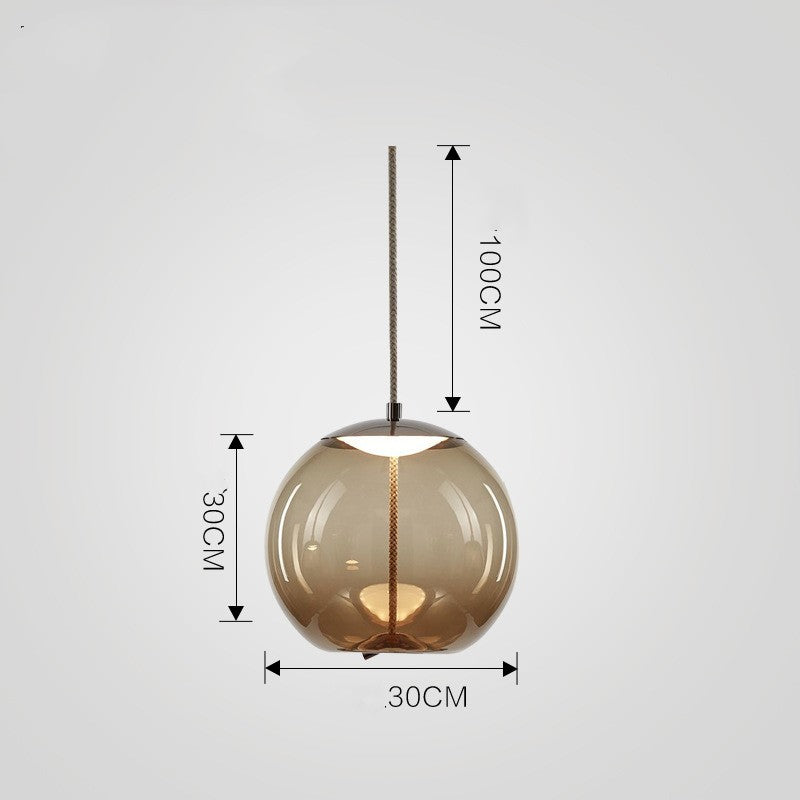 Lumina - Single Head Glass Chandelier for Dining Room, Living Room, Bar, and Bedroom