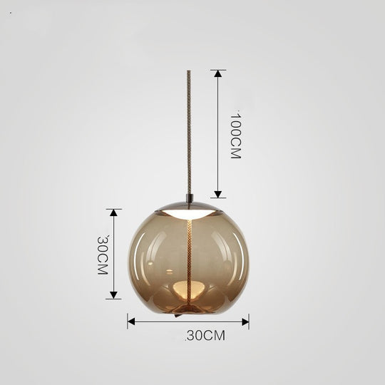 Lumina - Single Head Glass Chandelier for Dining Room, Living Room, Bar, and Bedroom