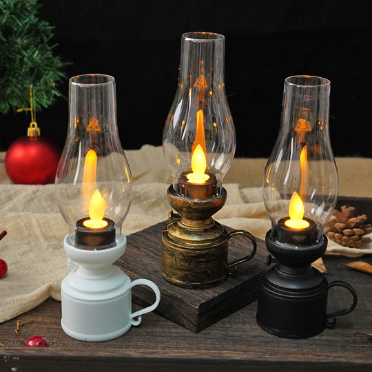 Vintage Glow LED Candle Light - Retro-Style Electronic Lamp with Creative Flair