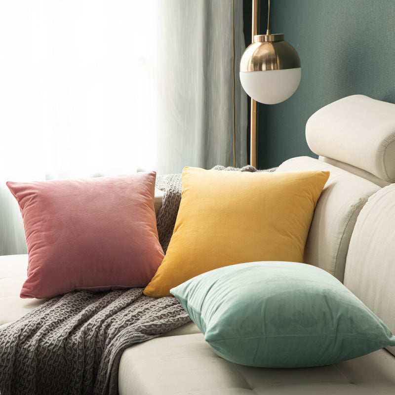Plush Velvet Nordic Pillow - Multi-Purpose Cushion for Sofa, Office Chair, and Bed