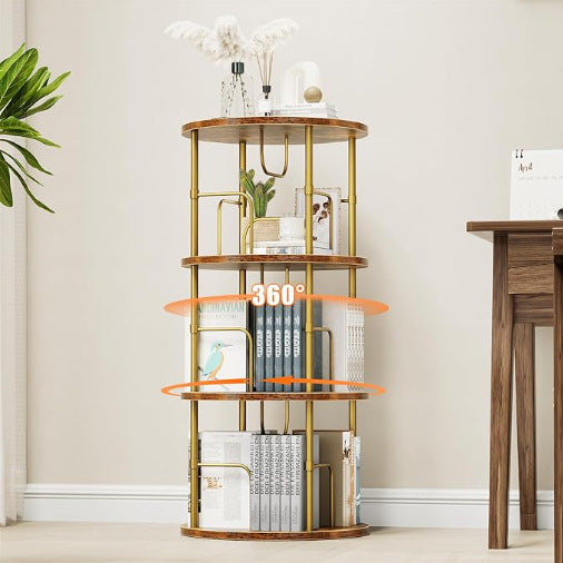 Spinning Book Oasis - Floor Standing Multi-Layer Bookshelf