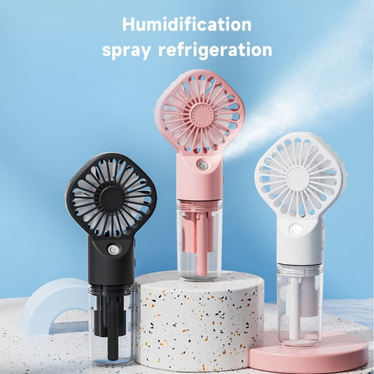 Refresh & Hydrate: Portable USB Mini Mist Fan with Humidification & Cooling