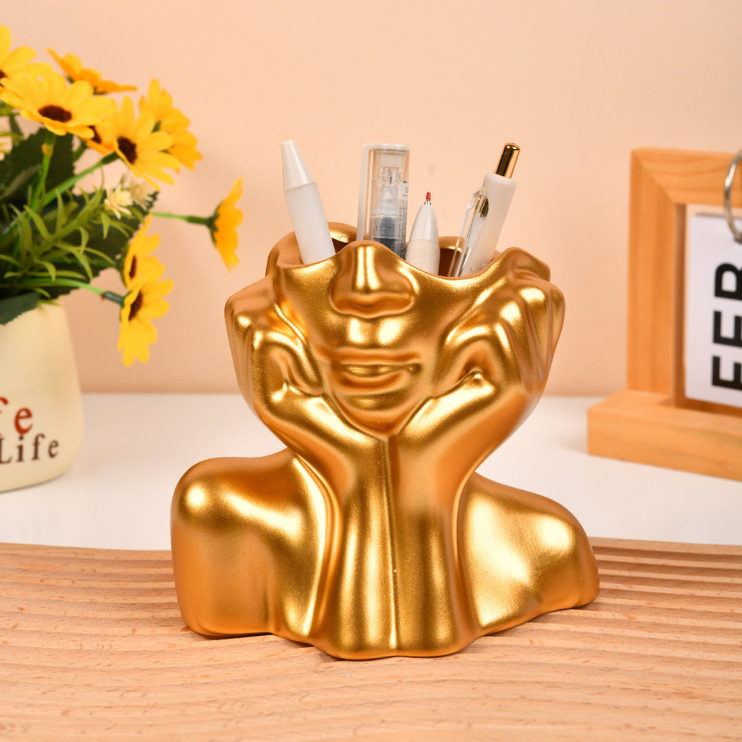 Artistic Form Vase - Resin Human Body Shape Decorative Centerpiece
